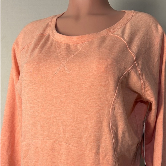 Zella Women's Long Sleeve Pockets Top Shirt Peach Size SP - Picture 2 of 12